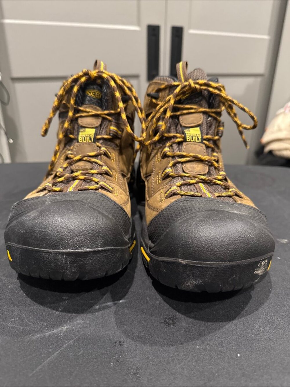 KEEN Utility Men’s Braddock Mid 1011242D WP Steel Toe Work Boots, Cascade 10 EE
